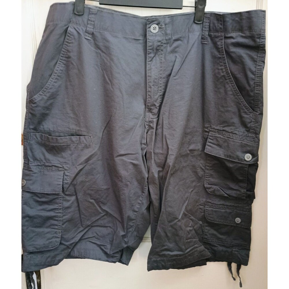 George Mens Cargo Shorts Size 44 Gray Multiple Pocket Casual Outdoor Utility
